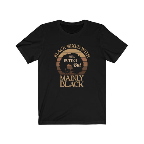 Black Mixed with Shea Butter Unisex Tee
