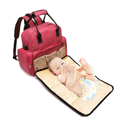 Fashion Mommy Baby Bag And Portable Changing Table