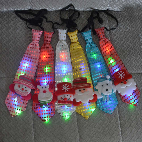 LED Flashing Glowing Christmas Ties
